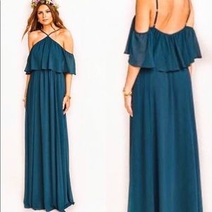 Show Me Your MuMu Maxi Dress Deep Jade
